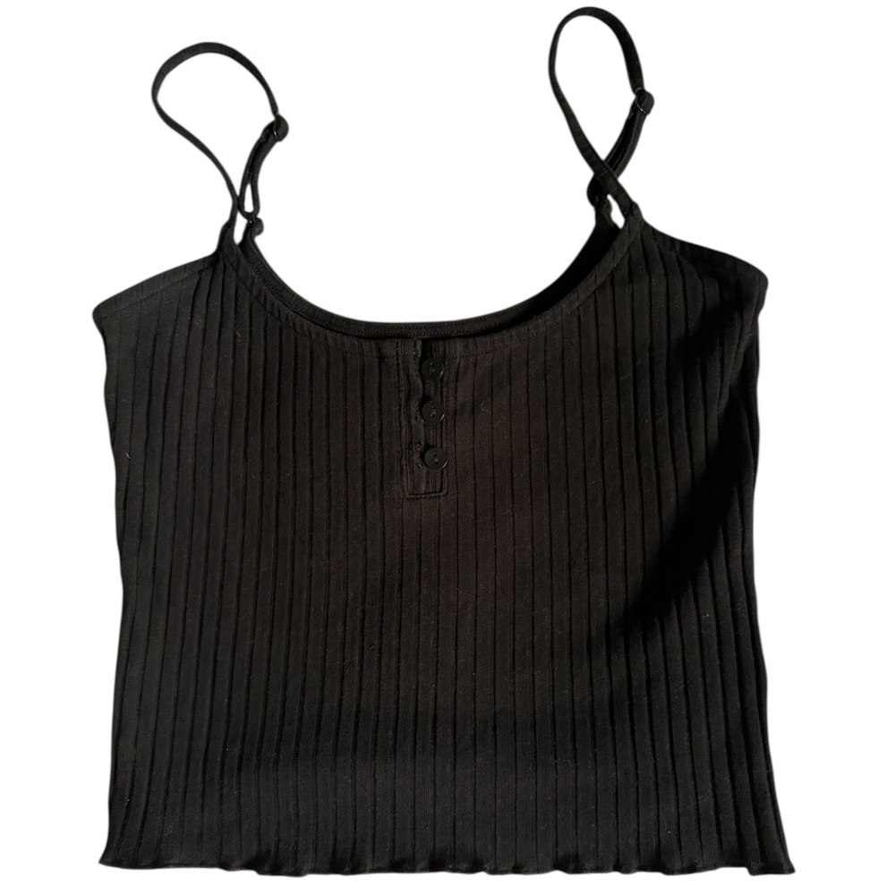 🖤 AE | Black Ribbed Crop tank